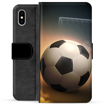 Prémiové peněženkové pouzdro iPhone X / iPhone XS - Fotbal
