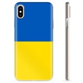 iPhone X / iPhone XS TPU pouzdro Ukrajinská vlajka - Žlutá a světle modrá
