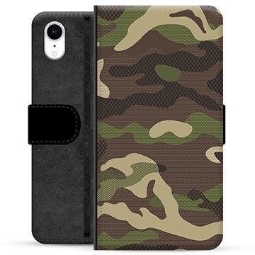Prémiové peněženkové pouzdro iPhone XR - Camo