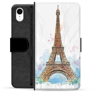 Prémiové peněženkové pouzdro iPhone XR - Paříž