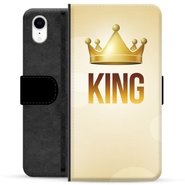 Prémiové peněženkové pouzdro iPhone XR - Král
