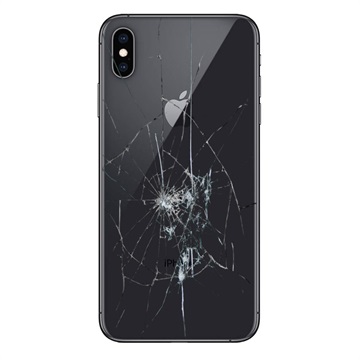 Oprava zpětného krytu iPhone XS - pouze sklo - černá