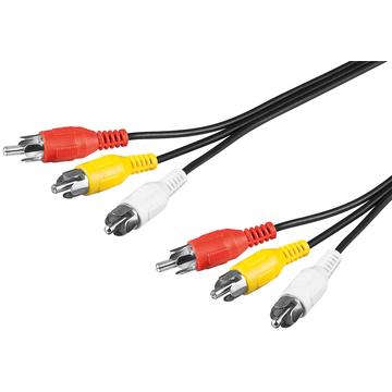 Kabel pro kompozitní audio-video připojení, 3x RCA