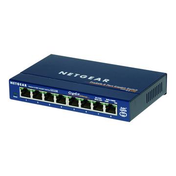 Netgear GS108 8portový Gigabitový Ethernetový Přepínač - Modrý