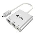 Sandberg USB-C HDMI USB Adaptér – bílá