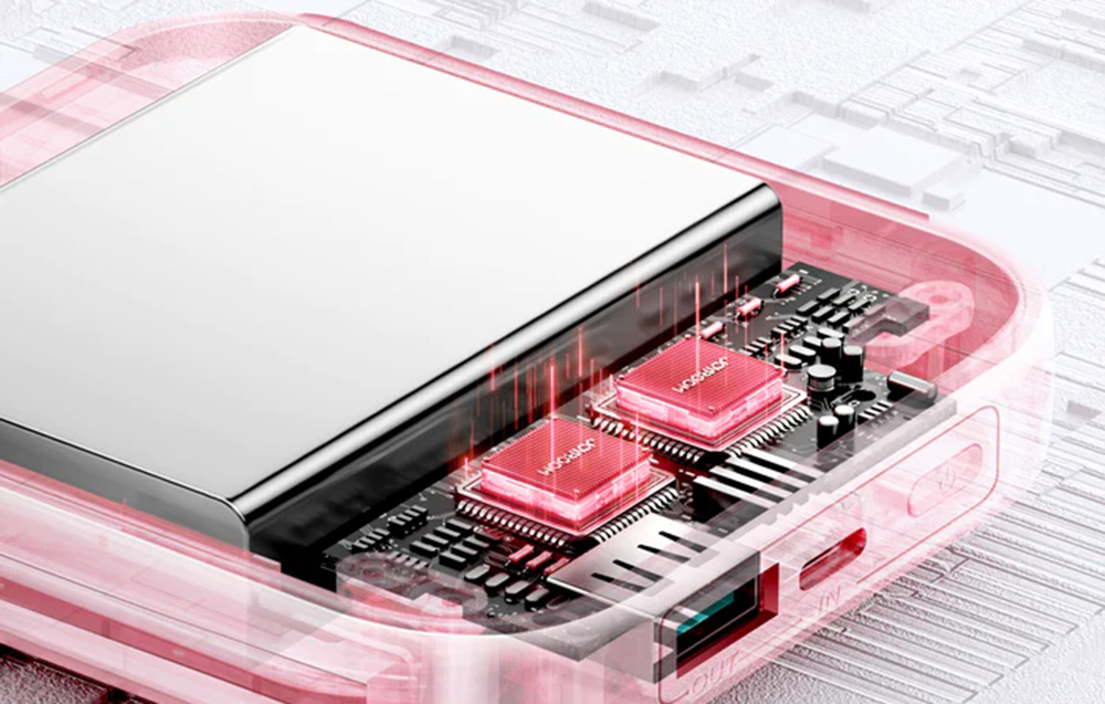 Joyroom JR-L009 Cutie Power Bank 10000mAh w. USB-C & Lightning Cables - 12W - Blue