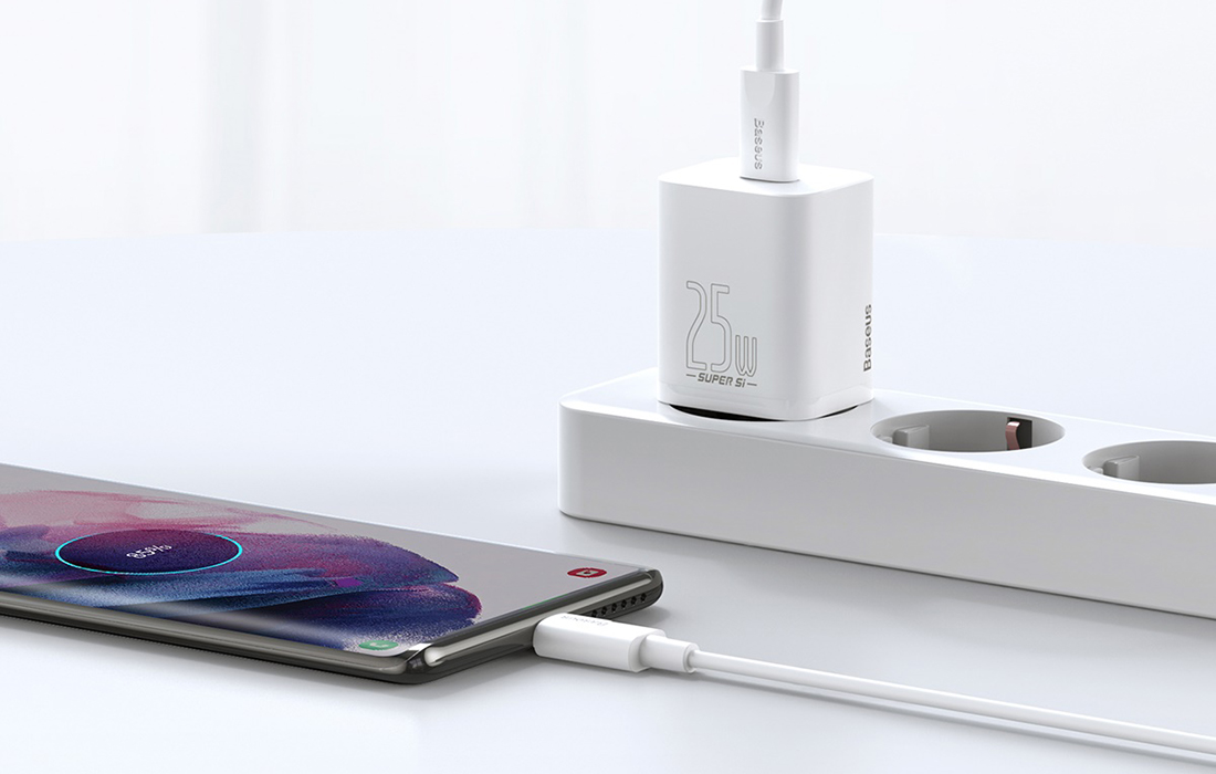 Baseus Super Si Quick USB-C Charger 25W - White